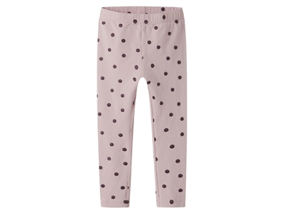 Name It MINI leggings i lilla nuance med glimmerprikker