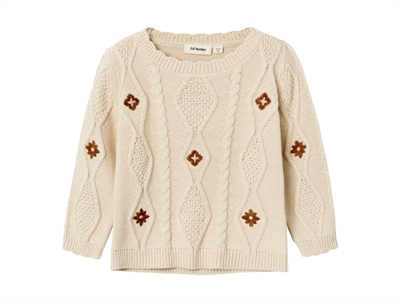 Lil Atelier fog strik pullover bomuld