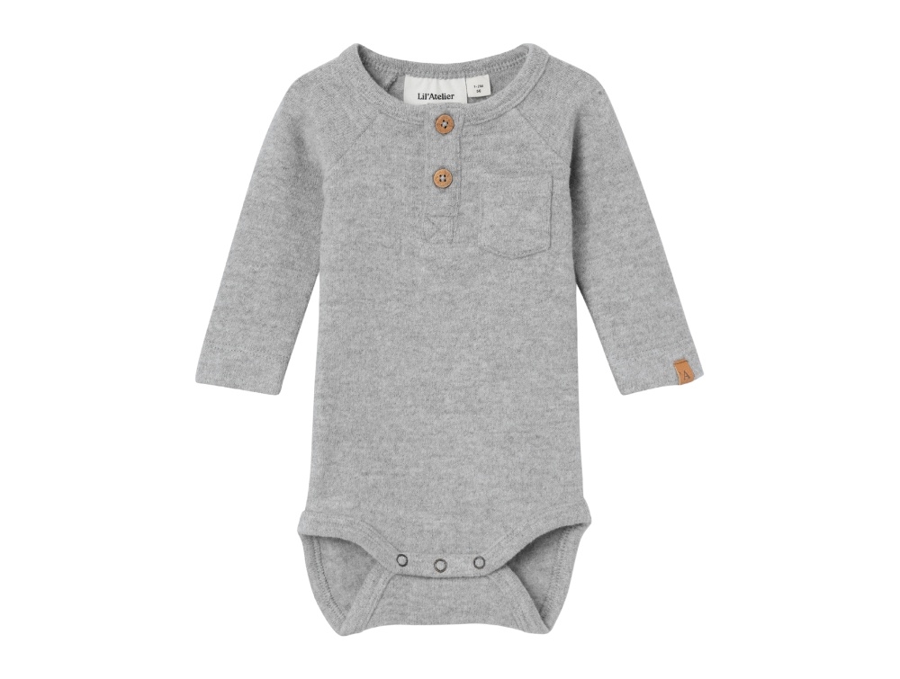 Lil Atelier Grey Melange Body - Str. 6m 68cm