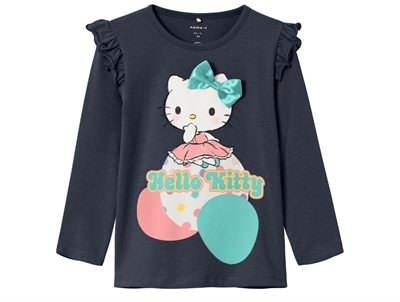 Name It dark sapphire Hello Kitty sløjfe top