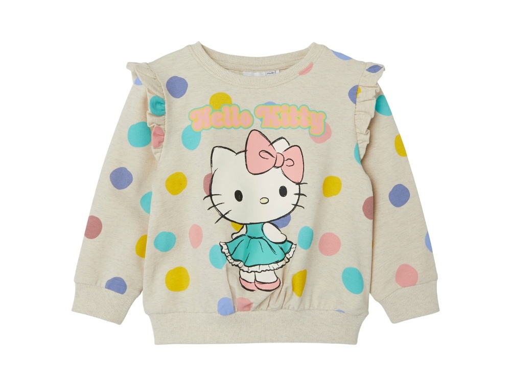 Name It Peyote Melange Hello Kitty Sweatshirt - Str. 2y 92cm