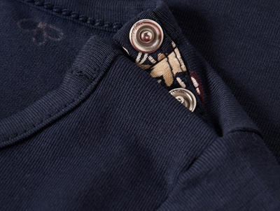 name it baby body i mørkeblå navy blazer med blomster og hjerteprint