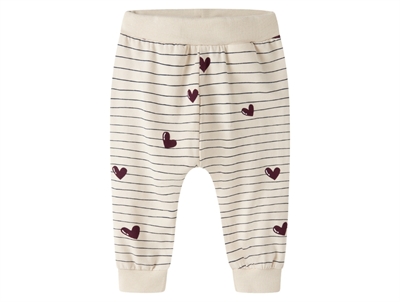 name it baby bukser summer sand med striber og hjerter