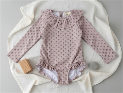 Lil Atelier violet ice blomstret badedragt