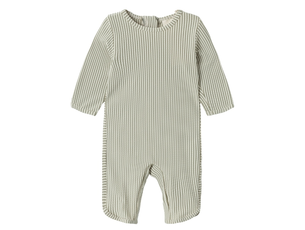 Lil Atelier Dried Sage Stribet Badedragt Upf 50+ - Str. 5y 110cm