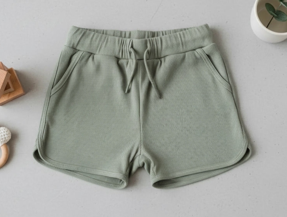 Lil Atelier Dried Sage Badeshorts - Str. 2y 92cm