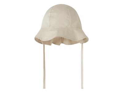 Name It UV solhat i beige nuance med øreflapper