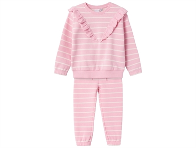 Name It roseate spoonbill stribet sweat set