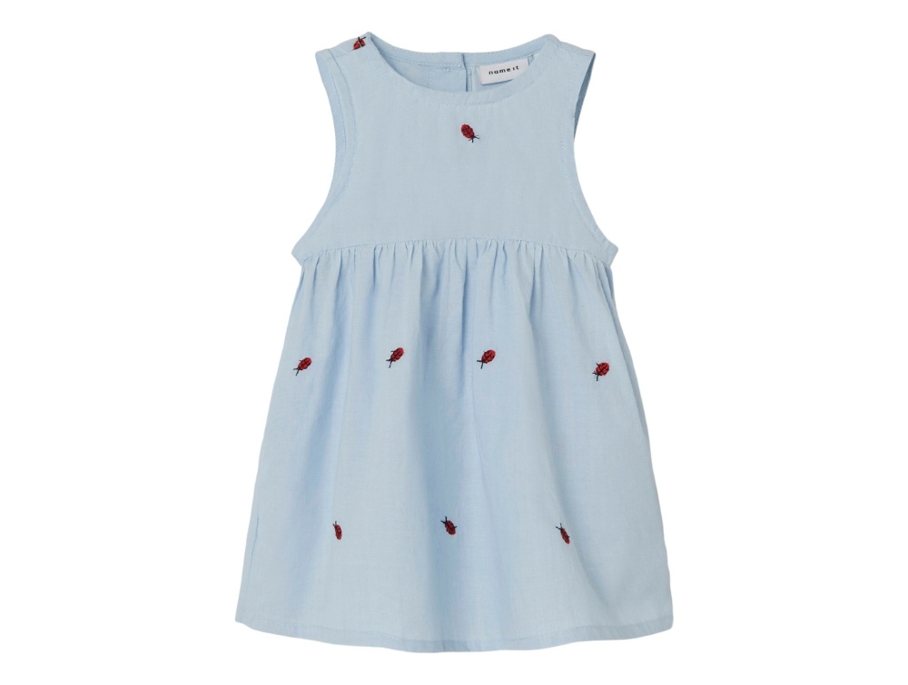 Name It Chambray Blue Mariehøns Spencer Kjole - Str. 1m 56cm