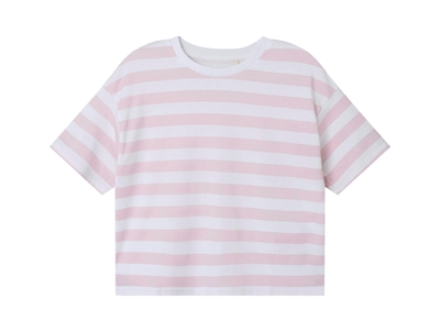 Name It parfait pink stribet short boxy top