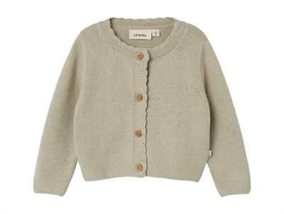 Lil Atelier moss gray strikcardigan