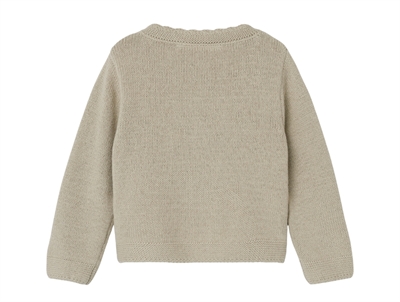 Lil Atelier moss gray strikcardigan