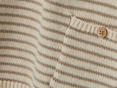 Lil Atelier wood ash stribet strikbluse