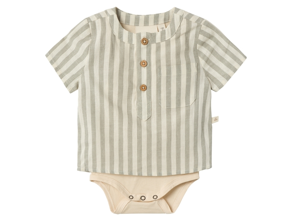 Lil Atelier Turtledove Stribet Loose Body Skjorte - Str. 1m 56cm