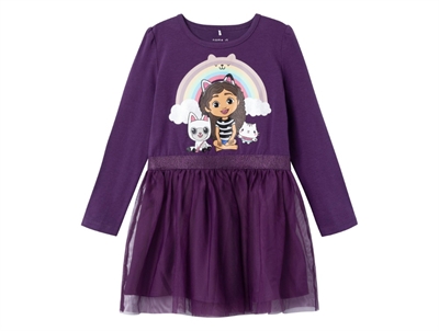 Name It plum purple kjole Gabby's Dollhouse