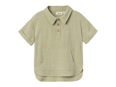 Lil Atelier moss gray skjorte/top
