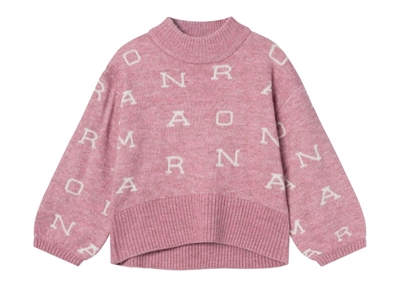 Name It nostalgia rose melange oversize striktrøje