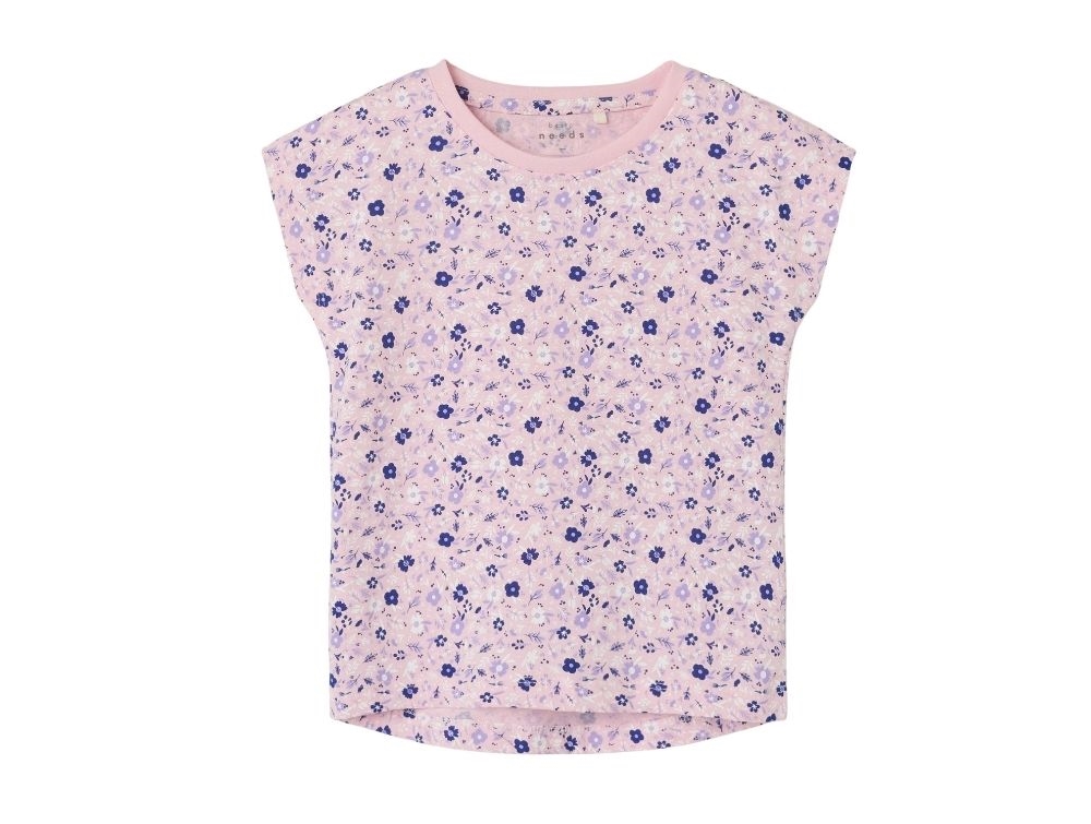 Name It Parfait Pink Small Flowers Top