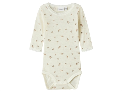 Name It uld body i snow white med blomsterprint