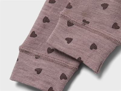 Name It purple dove hjerter legging merinould