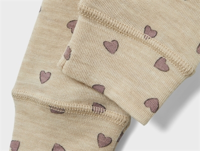 Name It pure cashmere hjerter legging merinould