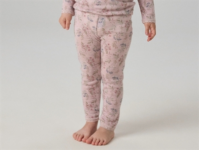 Name It merinould leggings i lilla nuance med blomsterprint
