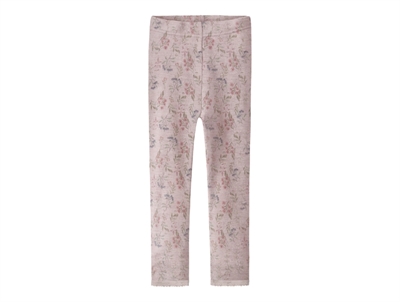 Name It bløde leggings med needle drop mønster og blomsterprint