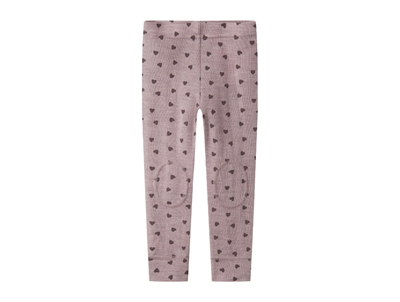 Name It purple dove hjerter legging merinould