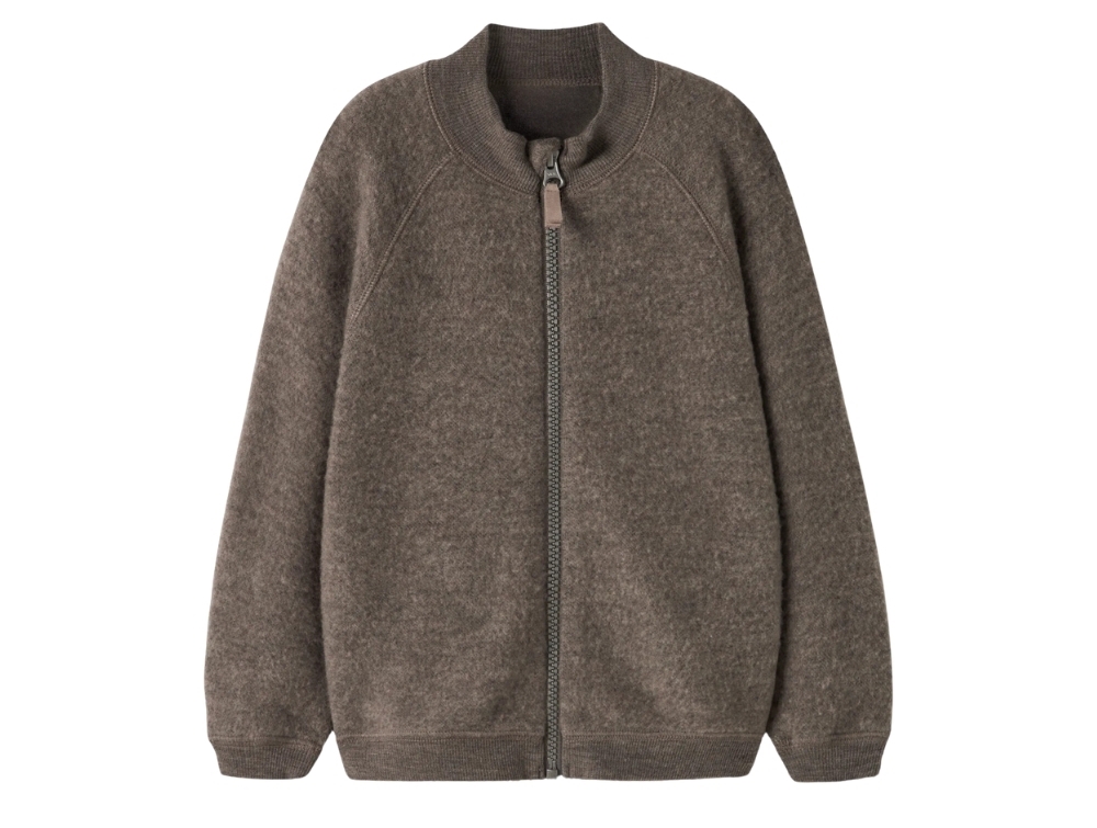 Name It Cardigan Morel i Merinould Med Lynlås