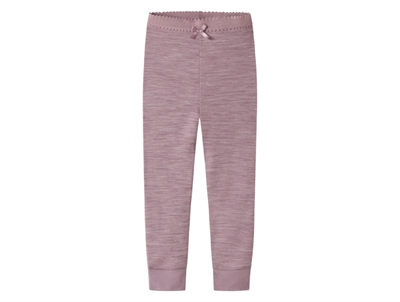 Name It leggings i lilla nuance toadstool med blondekant