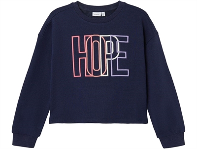 Name It dark sapphire/melange short loose sweatshirt
