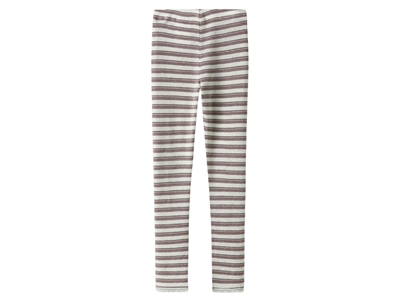 Name It leggings antler snow white i merinould med striber set bagfra