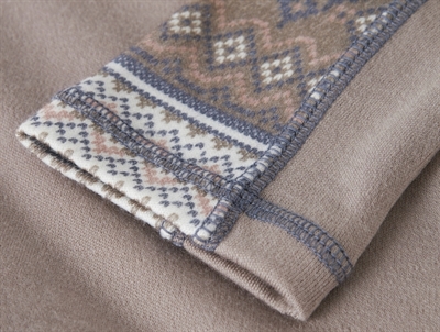 Name It Kids uldbluse grå-brun satellite sne mønster detalje