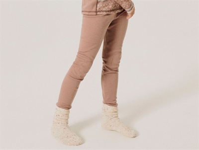 Name It leggings i merinould antler støvet violet på barn