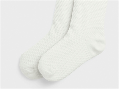 Detalje af Name It strømpebukser i snow white nuance med uld