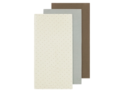 stofbleer 3-pak i blå og brun nuancer fra Lil' Atelier  