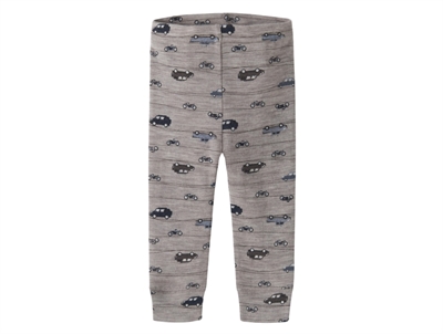 Name It leggings i satellite med bilprint i merinould
