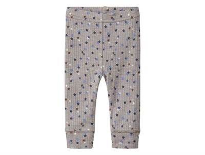 Name It merinould leggings i gråbrun nuance med stjerner