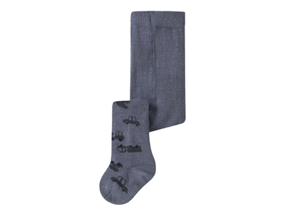 Name It strømpebukser i folkstone gray med bilmotiv