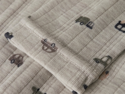 Detalje af Name It uld bluse i nacreous cloud med bilprint