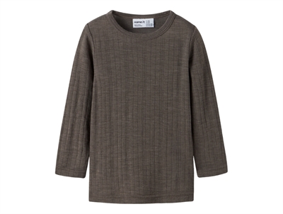 Name It merinould bluse i morel forfra