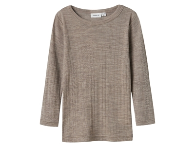 Name It uld bluse i satellite merinould med ribstruktur