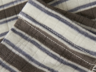Name It merinould boxershorts i råhvid og morel med ribstruktur og striber