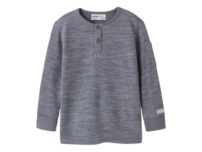 Name It bluse i blågrå nuance folkstone gray med knaplukning