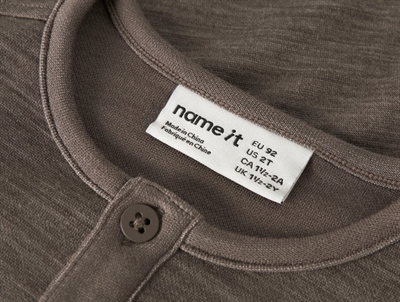 Name It merinould bluse i brun nuance morel