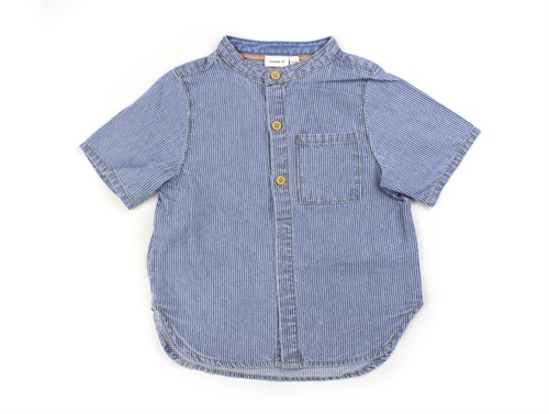 Name It Light Blue Denim White Stribet Skjorte - Str. 2y 92cm