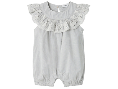 Name It chambray blue stribet sunsuit