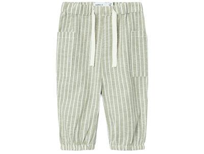 Name It oil green stribede bukser