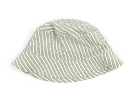 Name It Oil Green Stribet Bucket Hat Solhat - Str. 48-49cm