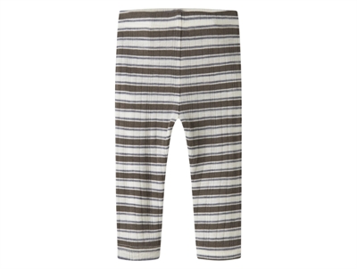 Name It leggings i snow white med striber i merinould